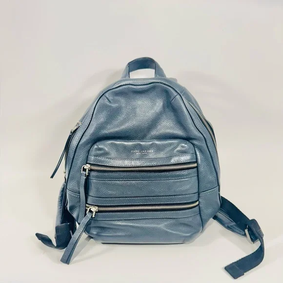 Marc Jacob's Navy Leather Moto Backpack - Picture 5 of 7